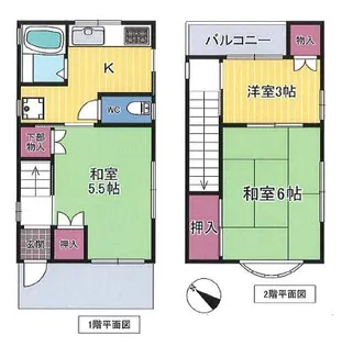 兵庫県神戸市長田区腕塚町1丁目【一戸建】の間取り