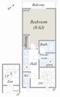 メルベーユ中目黒【2階】の間取り