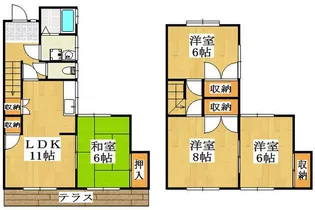 兵庫県明石市西明石北町3丁目【タウンハウス】の間取り