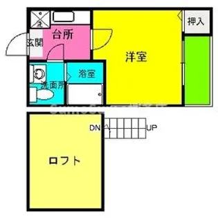 サンシティ西新【2階】の間取り