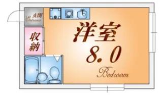 中道ハイツ【2階】の間取り