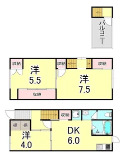 兵庫県神戸市長田区駒ケ林町1丁目【一戸建】の間取り