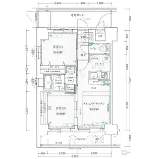 エステムコート難波サウスプレイスⅢラ・パーク【11階】の間取り