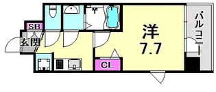兵庫県神戸市中央区東雲通1丁目【マンション】の間取り