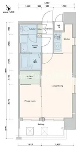 ネストピア呉服町【8階】の間取り