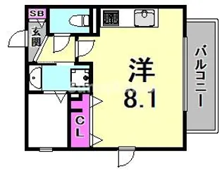 ベェルウェル稲葉【2階】の間取り