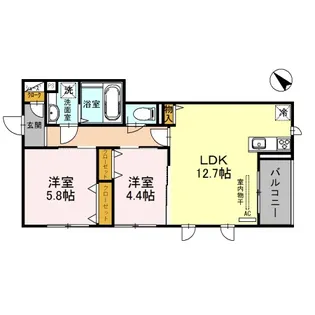 エル ビエントⅡ【1階】の間取り