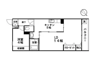 ビラ・ユニオン丸山【2階】の間取り