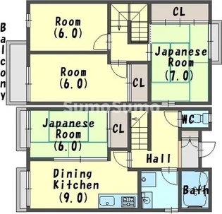 グリーンガーデン8号館の間取り