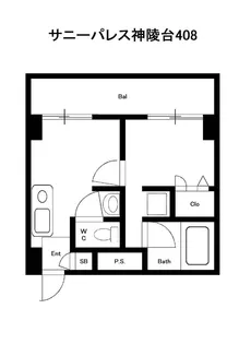 サニーパレス神陵台【4階】の間取り