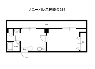 サニーパレス神陵台【2階】の間取り