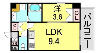 シンキューブワン【4階】の間取り