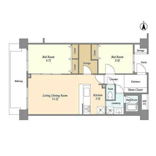 東京都世田谷区野沢3丁目【マンション】の間取り