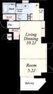 福岡県福岡市中央区唐人町2丁目【マンション】の間取り