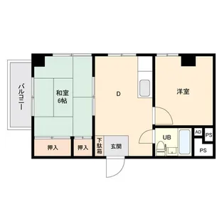 東信松涛マンション【4階】の間取り