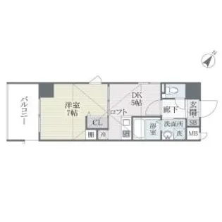 福岡県福岡市博多区榎田1丁目【マンション】の間取り