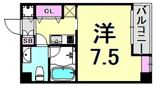 兵庫県神戸市兵庫区本町1丁目【マンション】の間取り