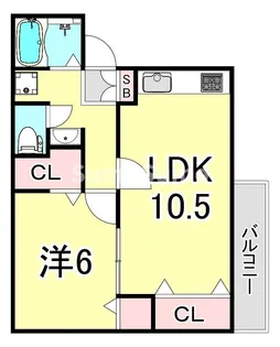 ハイツ・ツゥ・サティ【1階】の間取り