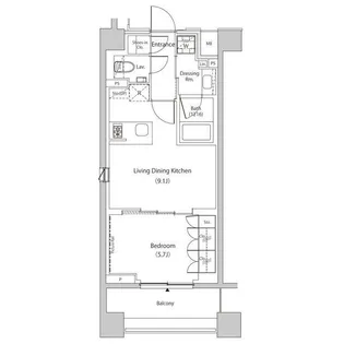 ザ・パークハビオ目黒プレイス【5階】の間取り