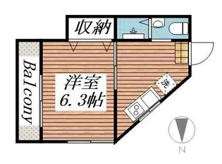 三軒茶屋マンション【3階】の間取り
