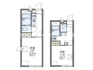 レオパレスGINGA【1階】の間取り