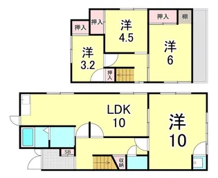 兵庫県西宮市甲陽園本庄町【一戸建】の間取り