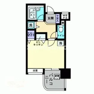 福岡県福岡市早良区西新5丁目【マンション】の間取り