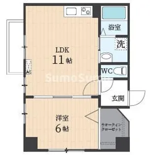 福岡県福岡市博多区住吉3丁目【マンション】の間取り