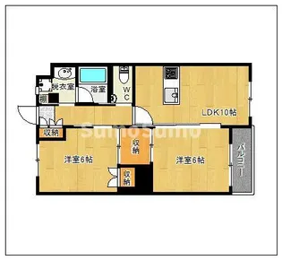 福岡県福岡市中央区荒戸3丁目【マンション】の間取り