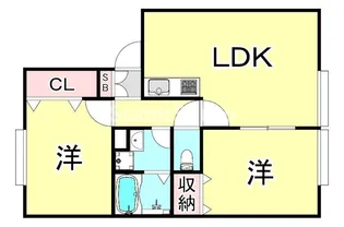 兵庫県西宮市甲子園浜田町【アパート】の間取り