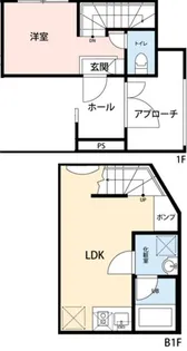 HERME YOYOGI OUEST【1階】の間取り