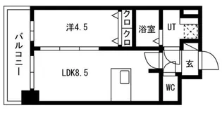 大阪府大阪市中央区瓦屋町3丁目【マンション】の間取り