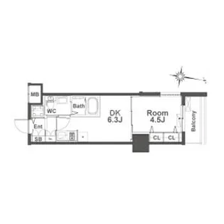 大阪府大阪市西区立売堀4丁目【マンション】の間取り