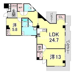 芦屋ニューコーポⅠ番館【8階】の間取り