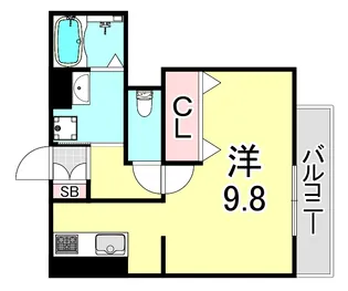 エスペランサ西新町【3階】の間取り