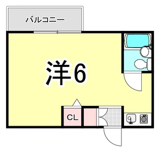 兵庫県西宮市里中町2丁目【アパート】の間取り