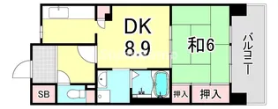 兵庫県西宮市枝川町【マンション】の間取り