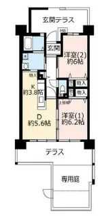 UR浜甲子園なぎさ街 23号棟【2階】の間取り