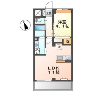 1LDKの間取り画像