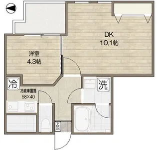ムジーク北参道【9階】の間取り