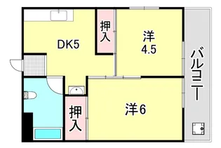 シティハイツ西岡本【1階】の間取り