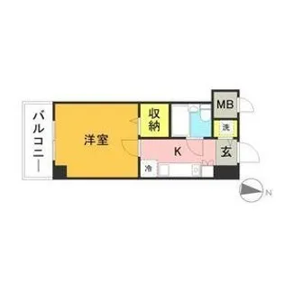 1Kの間取り画像