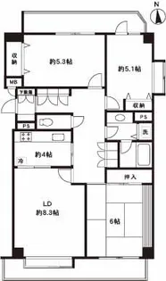 メゾンヴァンベール【2階】の間取り