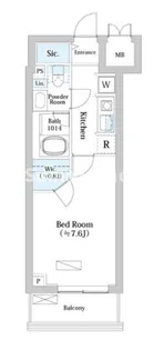パークアクシス四ツ橋【8階】の間取り
