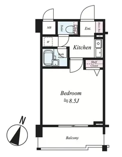 ラナップスクエア三宮プライム【2階】の間取り
