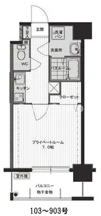 福岡県福岡市博多区美野島1丁目【マンション】の間取り