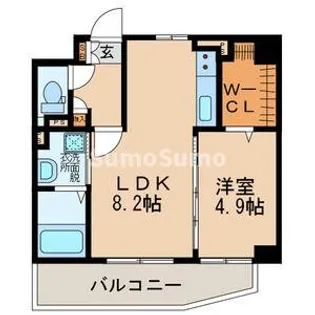 福岡県福岡市中央区荒戸1丁目【マンション】の間取り