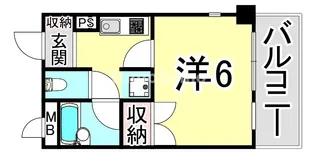 イースト神戸本山【4階】の間取り