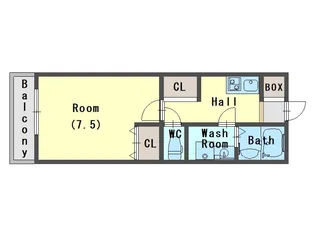 兵庫県尼崎市道意町3丁目【アパート】の間取り