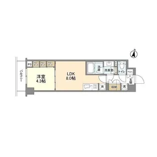 ザ・パークハビオ柿の木坂【1階】の間取り